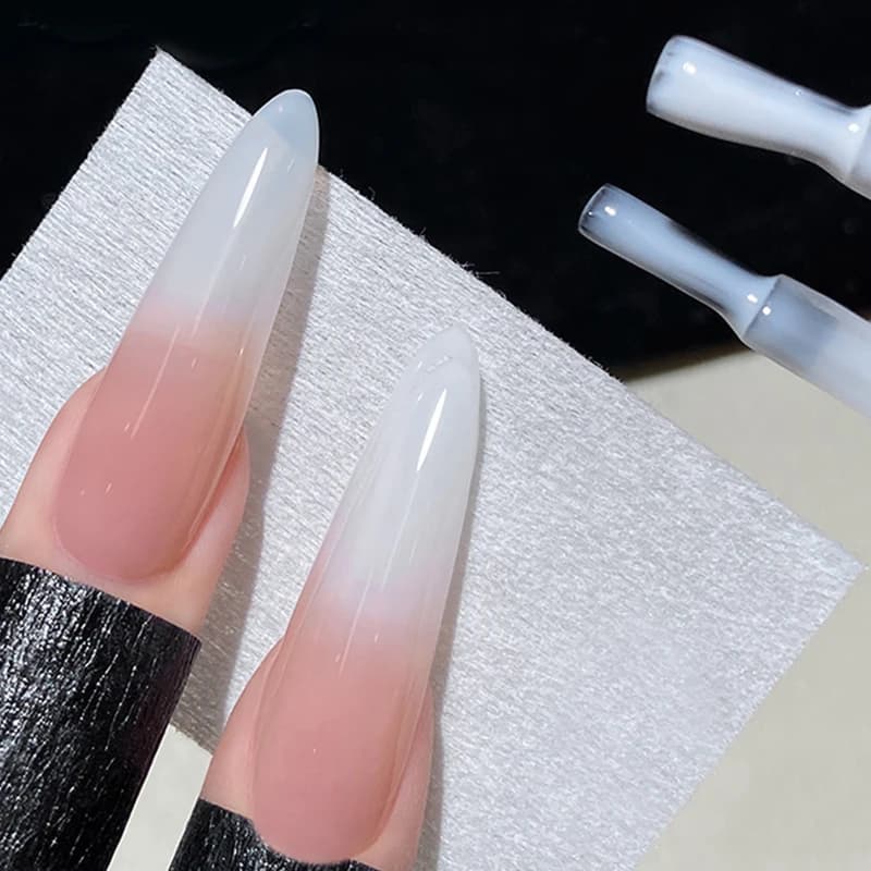 milky jelly white gel nail polish bottle — image 4