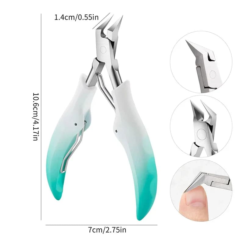 Sharp stainless steel ingrown toenail and cuticle nipper — image 7
