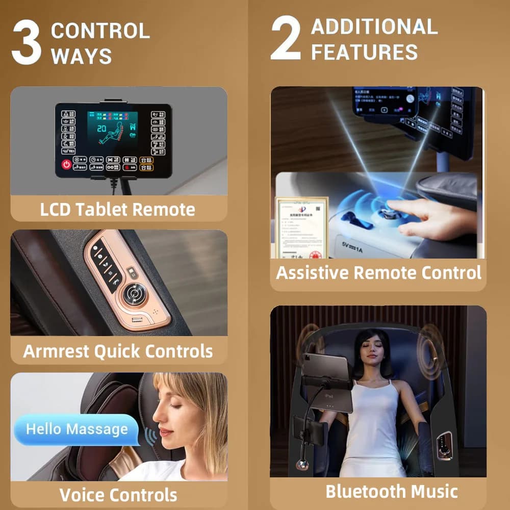 SL Track Full Body Massage Chair Zero Gravity Heating AI Voice — image 7