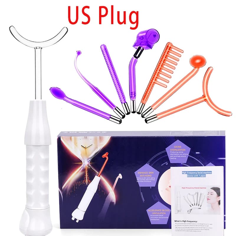 high frequency facial electrotherapy wand with glass electrode — image 7