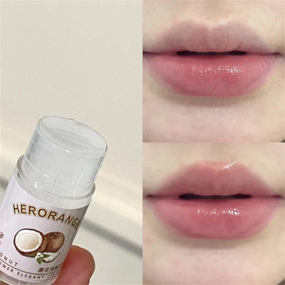 transparent coconut fruit lip balm tube — image 7