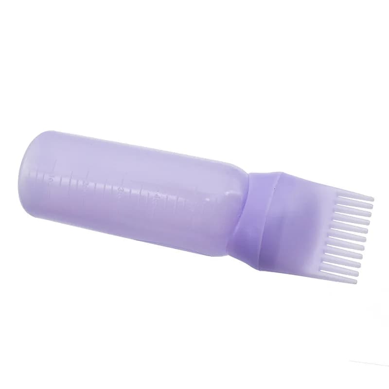 set of three salon hair oil applicator bottles in different colors — image 5