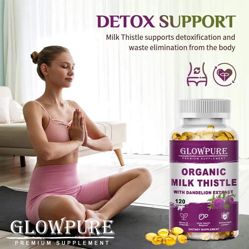 Organic milk thistle 9000 mg extract bottle — image 2