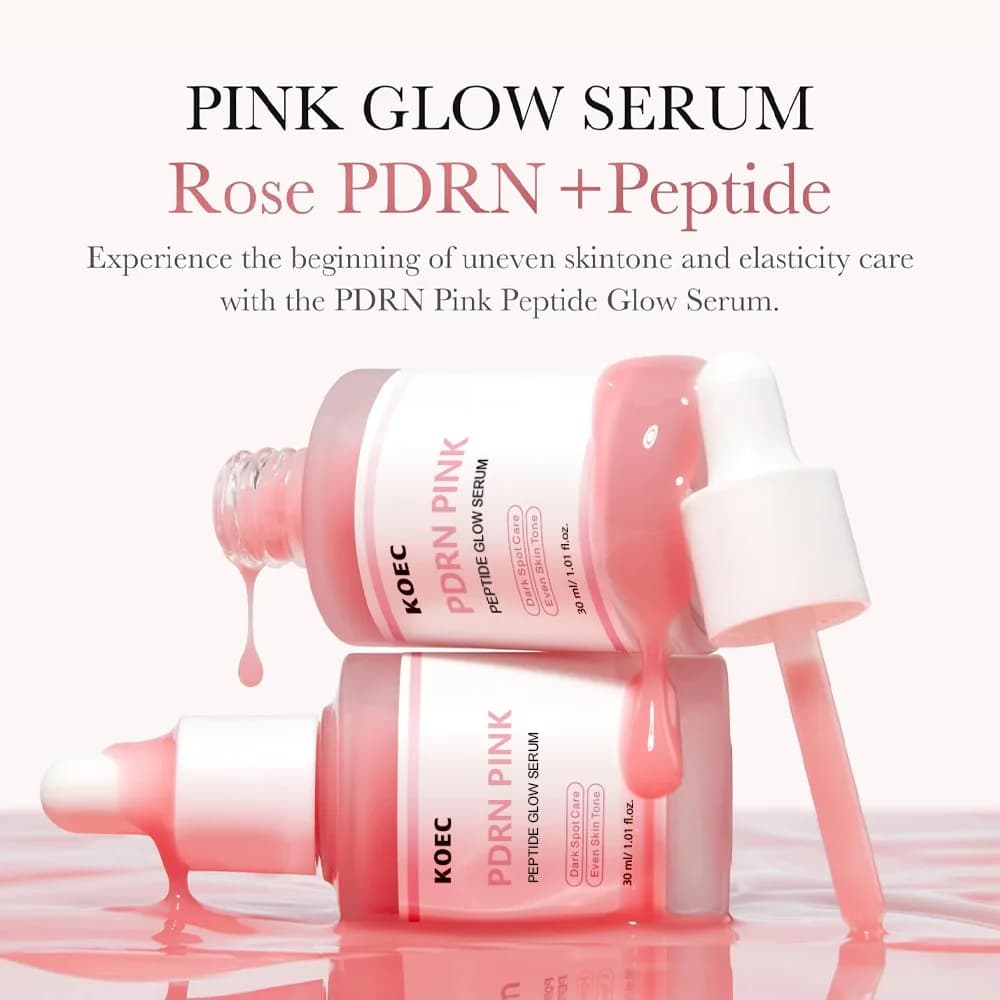 KOEC Rose PDRN Pink Peptide Glow Facial Serum bottle — image 2