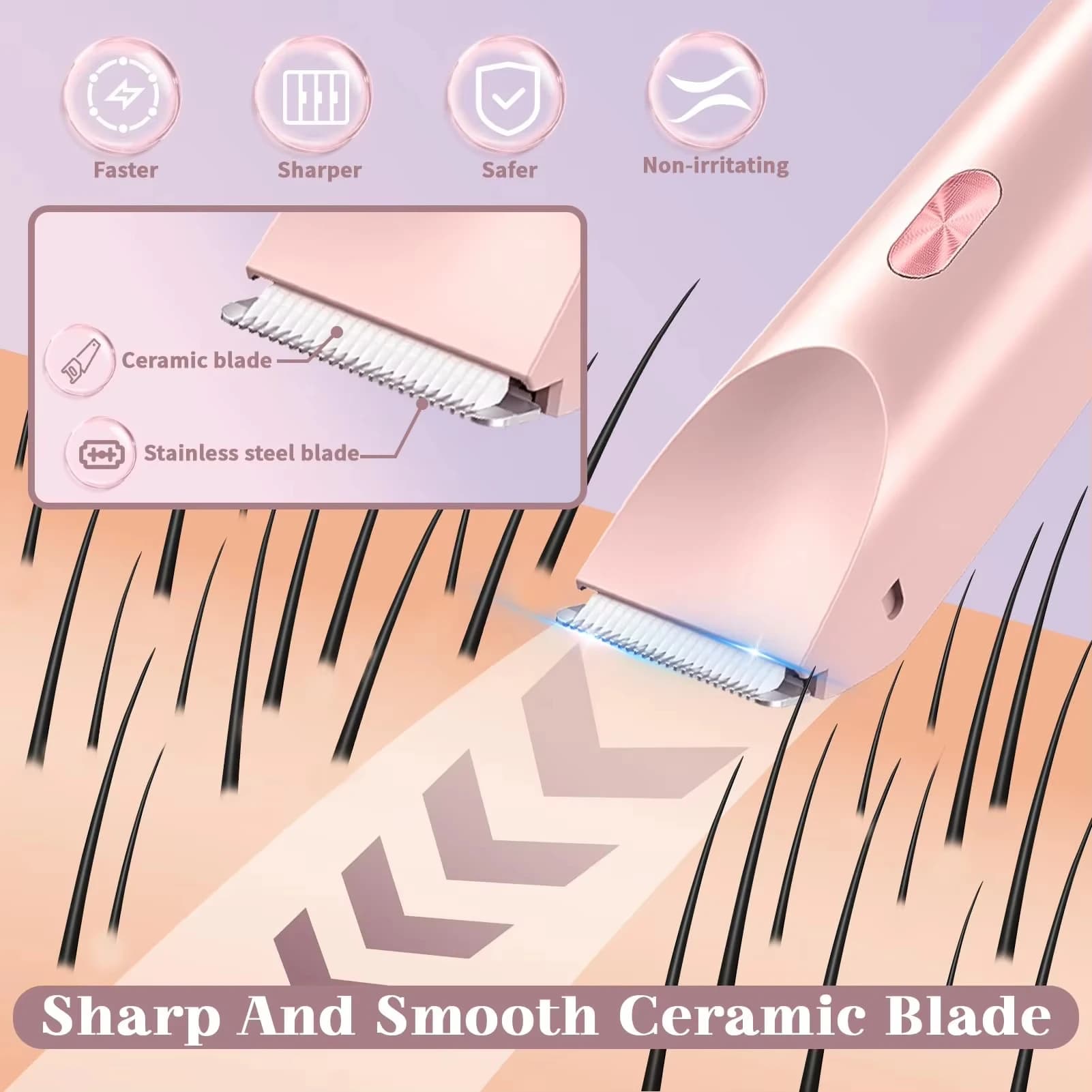 waterproof rechargeable mini bikini shaver — image 3