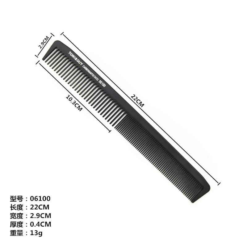 black ultra-thin flat hair comb — image 6