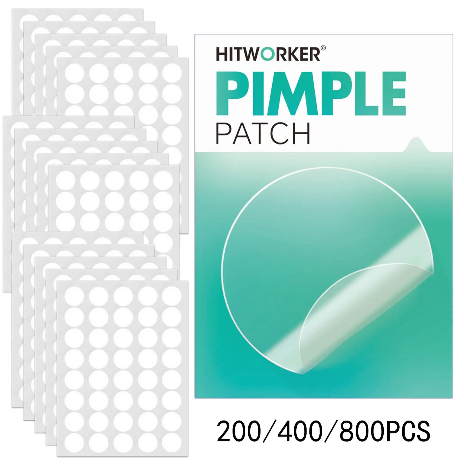 transparent waterproof hydrocolloid acne patch — image 1