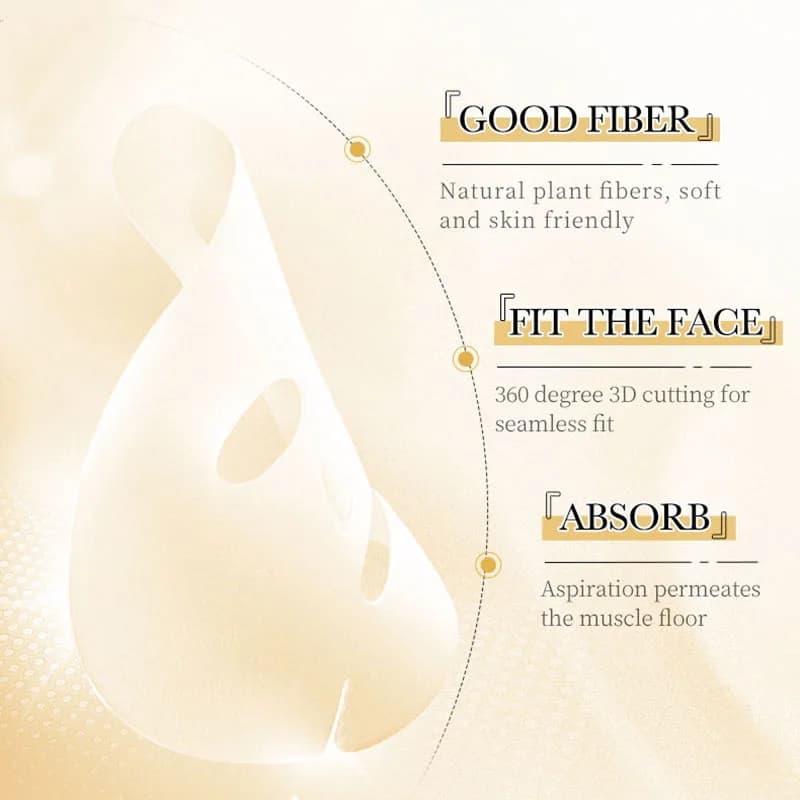 24K gold vitamin C hyaluronic acid facial mask pack — image 5