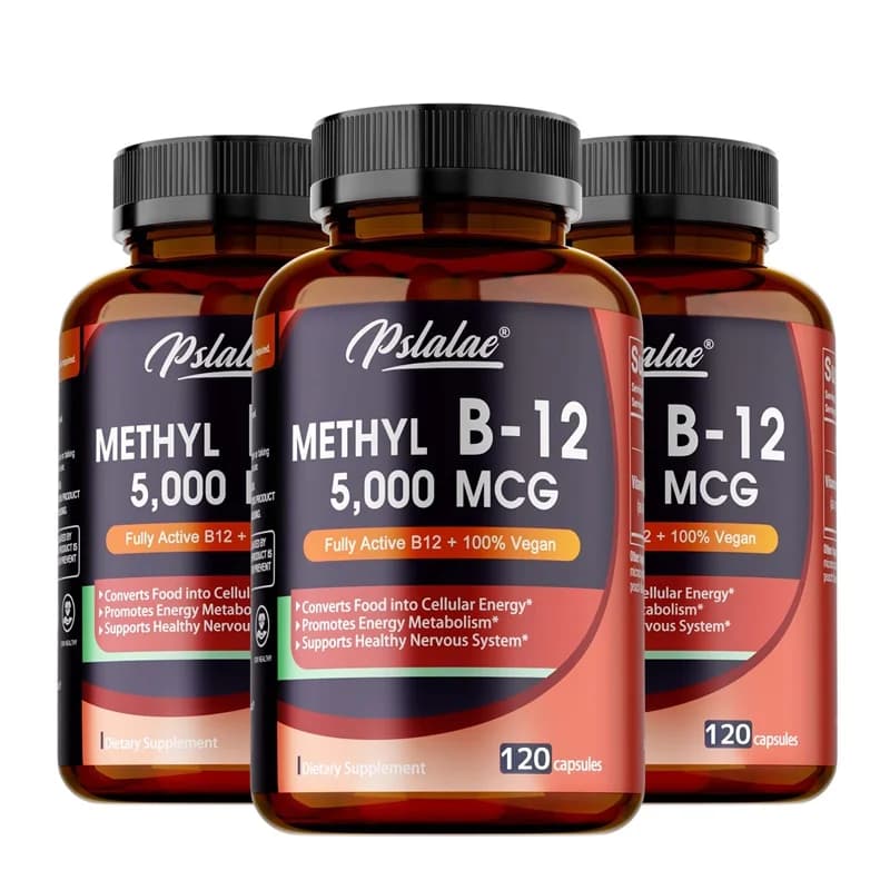 bottle of vitamin b12 5000 mcg capsules — image 7