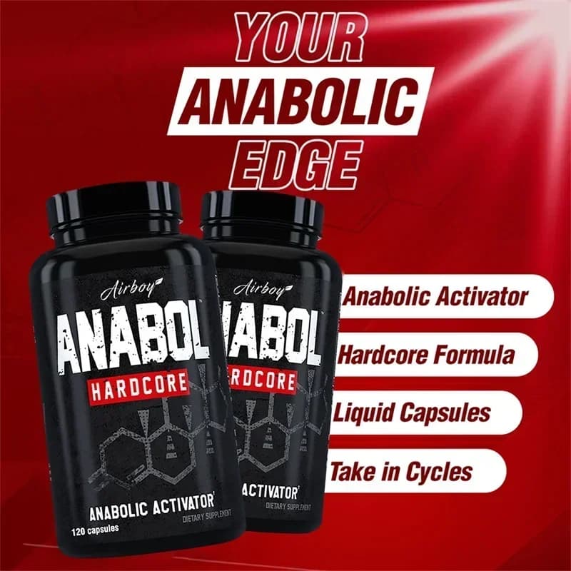 Anabol Hardcore muscle building supplement bottle — image 6
