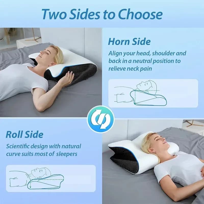 memory foam neck pillow with slow rebound support — image 6