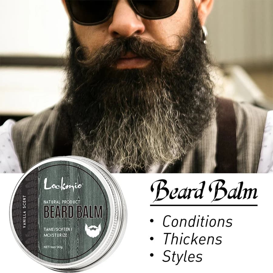 Lockmio vanilla scented natural beard balm — image 1