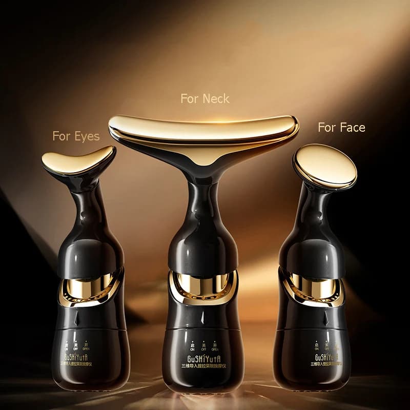3-in-1 facial massager for face, neck & eye