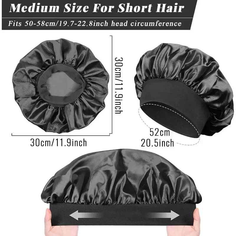soft silk satin lined hair bonnet — image 3