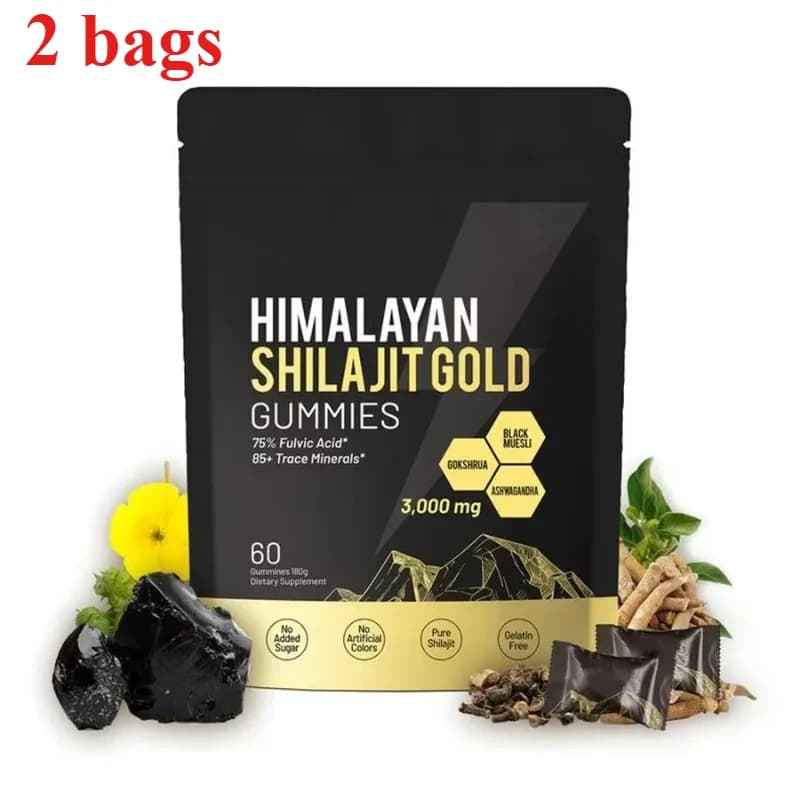 Himalayan shilajit gummies bottle with 60 chewable tablets — image 8