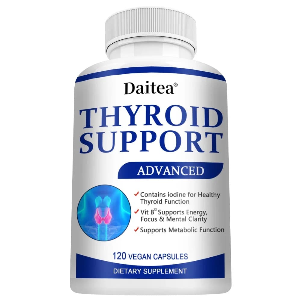 bottles of thyroid support supplement with L‑tyrosine, iodine, zinc and selenium — image 8