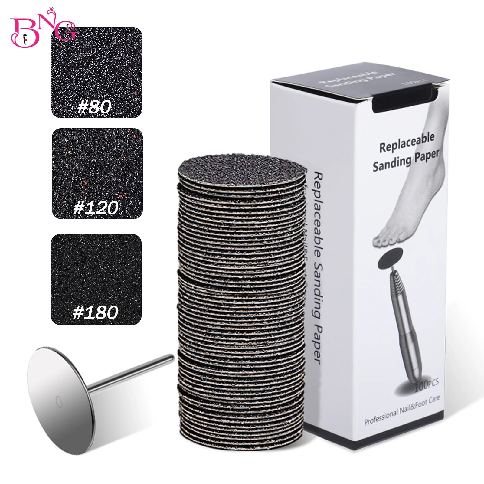 Foot callus remover disc with replaceable sandpaper — image 1