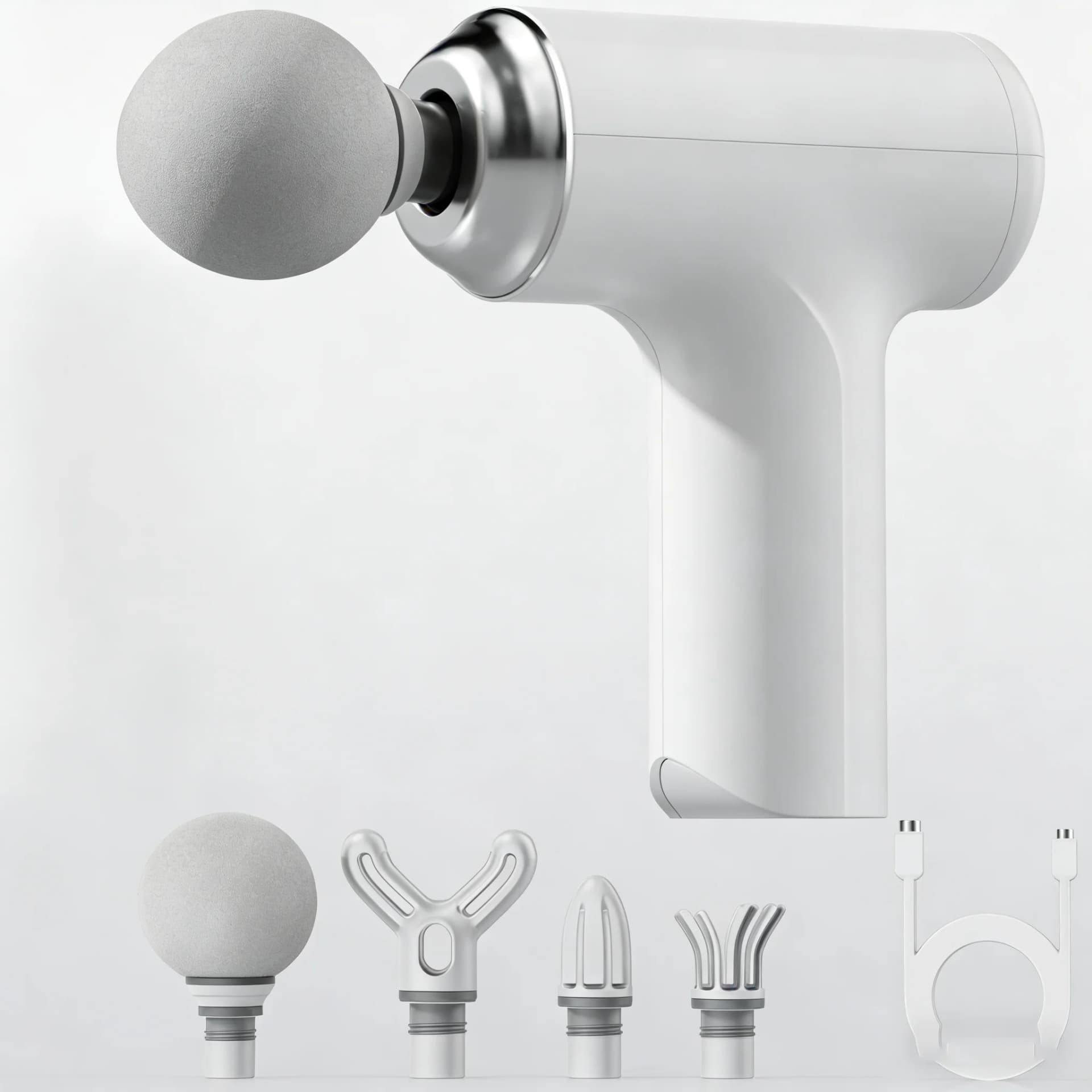 Portable Massage Gun with Interchangeable Heads and LED Display