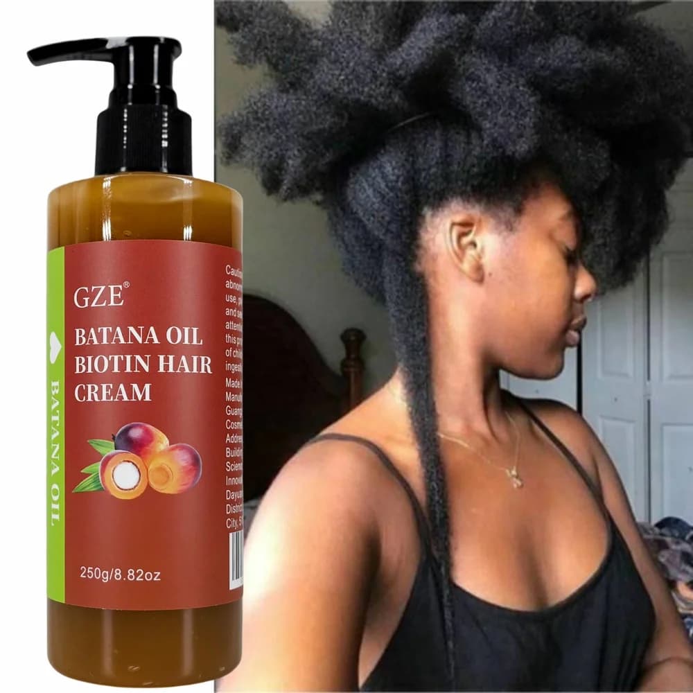 Batana oil and biotin hair cream tube — image 6