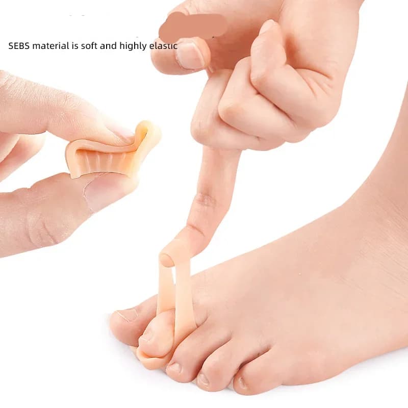 silicone toe straightener and bunion protector pair — image 4