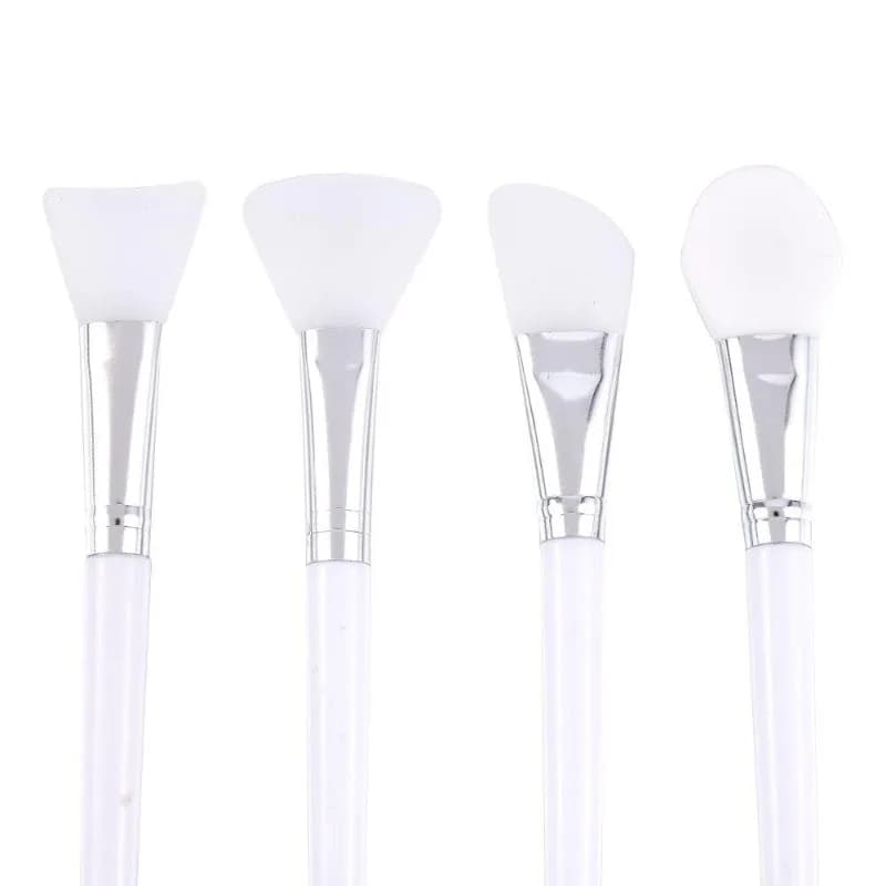 white silicone facial mask brush set, four pieces — image 6