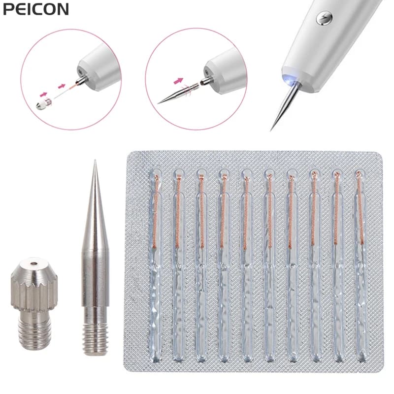 Laser Plasma Pen Needle Set for Dark Spots, Freckles, Moles & Warts