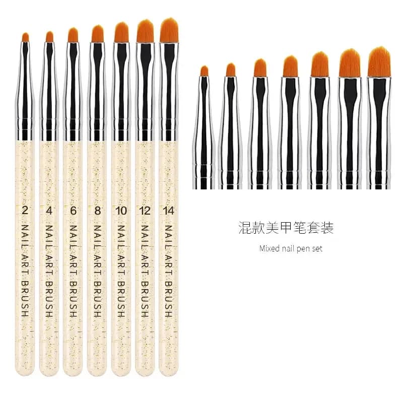 7-piece nylon brush pen set for nail art — image 5