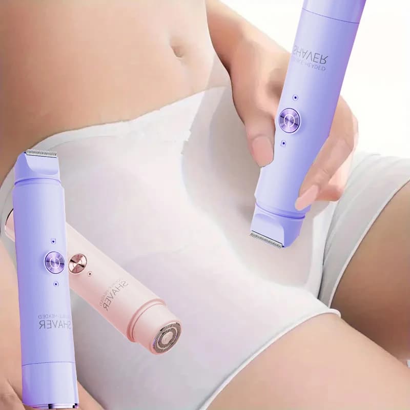women's 2-in-1 rechargeable electric shaver and bikini trimmer — image 1