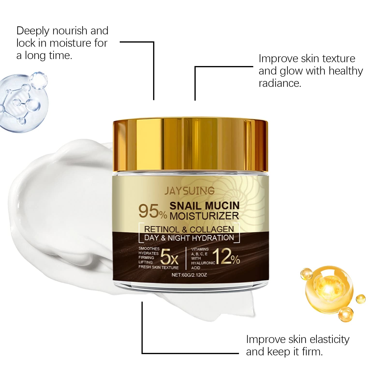 snail mucin moisturizer jar with collagen — image 6