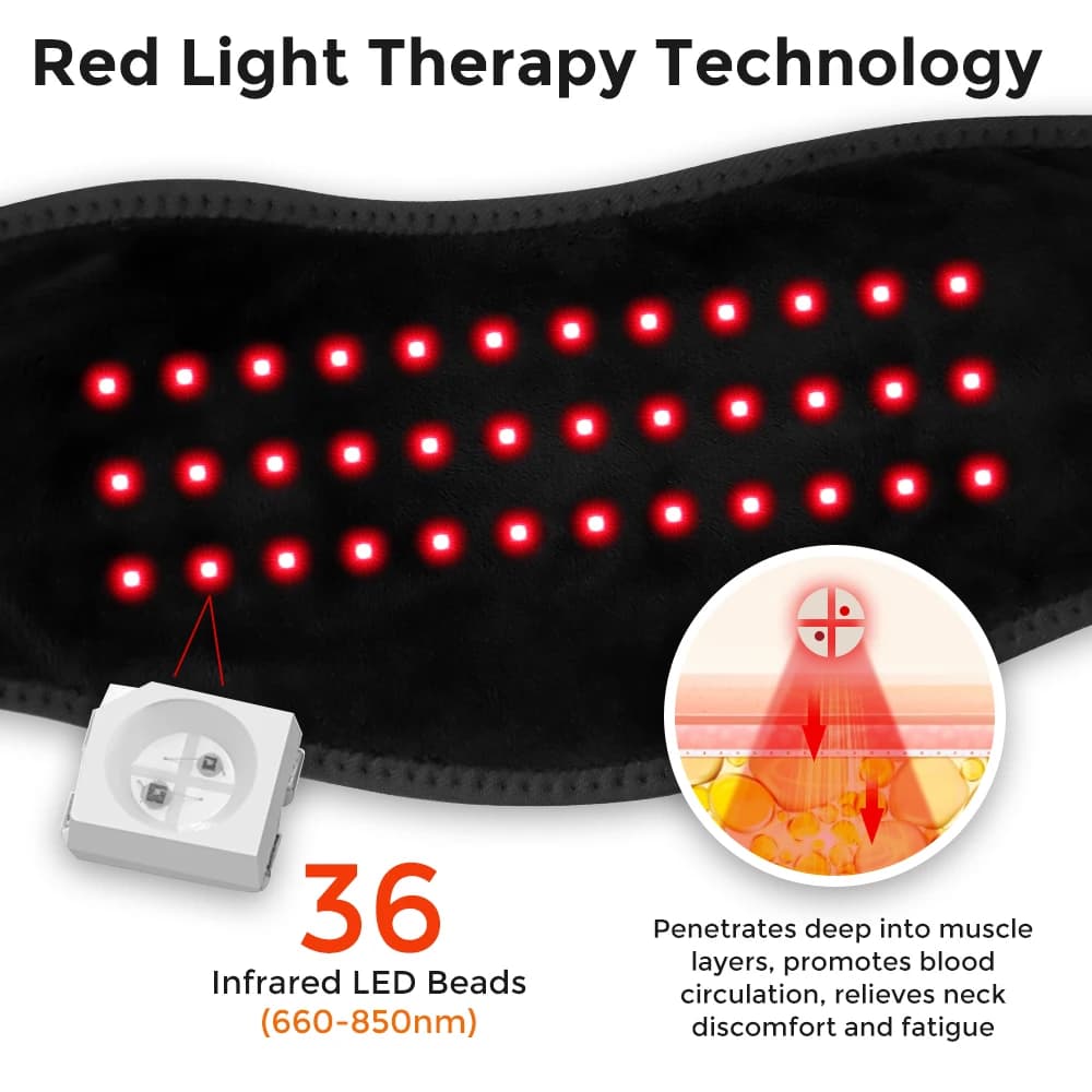 red light heating neck belt with infrared therapy — image 3