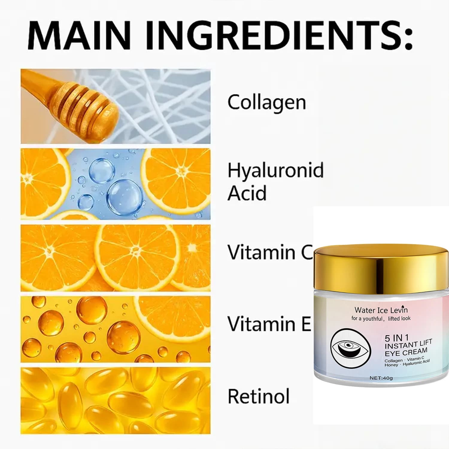 Collagen and vitamin C eye cream tube — image 5