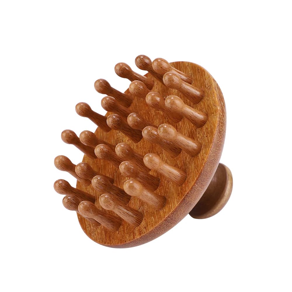 Wood therapy scalp massage comb made of sandalwood — image 6
