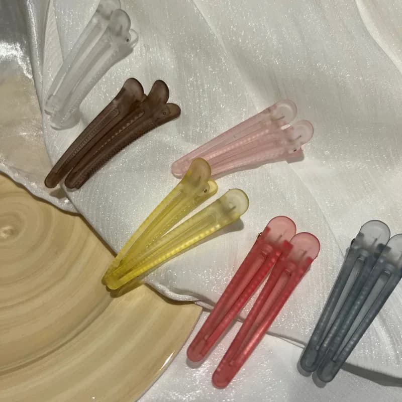 Colorful Frosted Duckbill Hairpin Set – 2 Pack