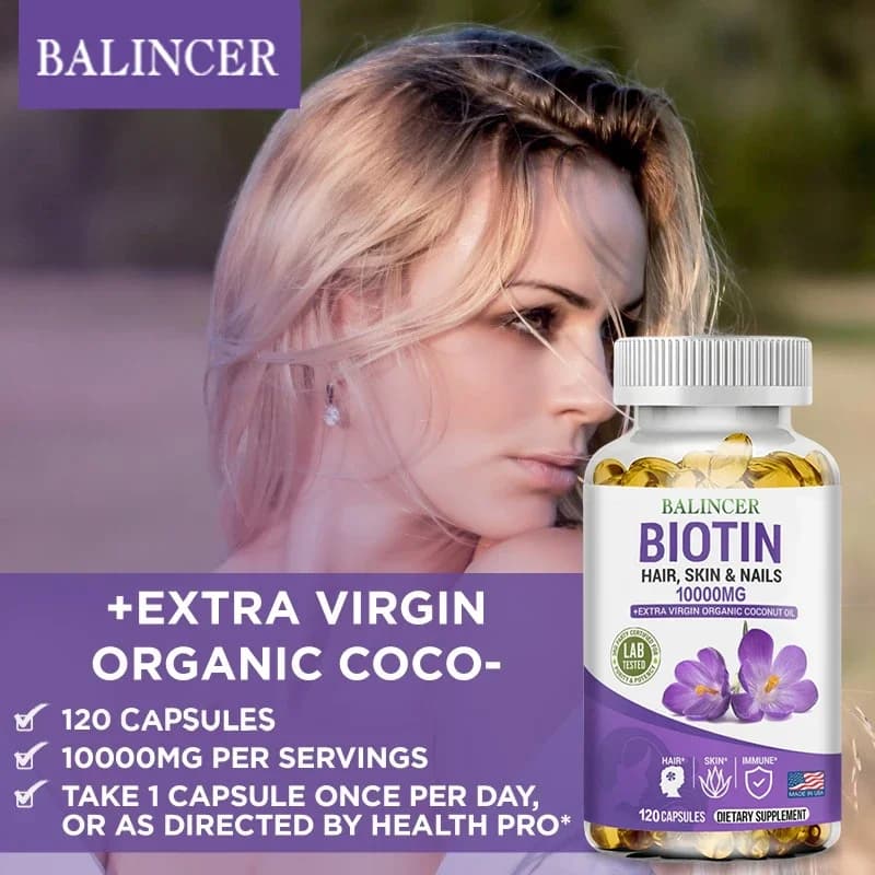 Balincer biotin softgels with coconut oil — image 3