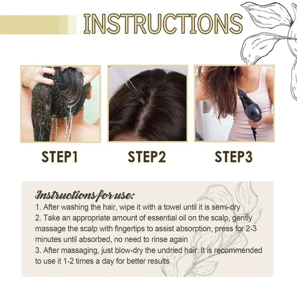 Bottle of rosemary and lavender hair repair oil — image 5