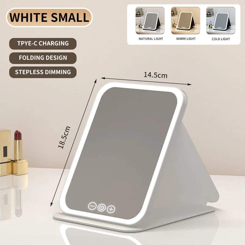 foldable LED makeup mirror with three light modes — image 7