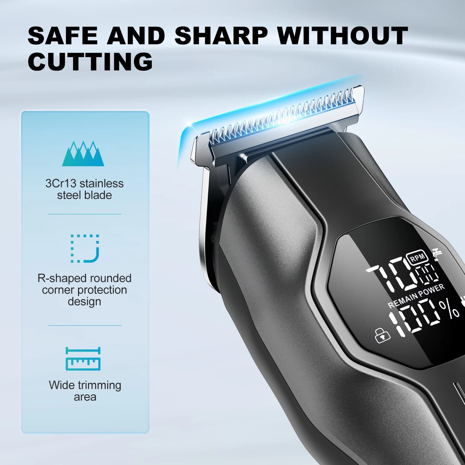 Kensen S30 4-in-1 cordless hair clipper with LED display — image 3