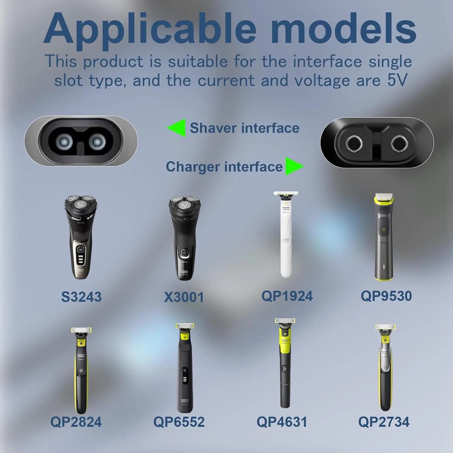 USB‑C shaver charger adapter for Philips OneBlade — image 2