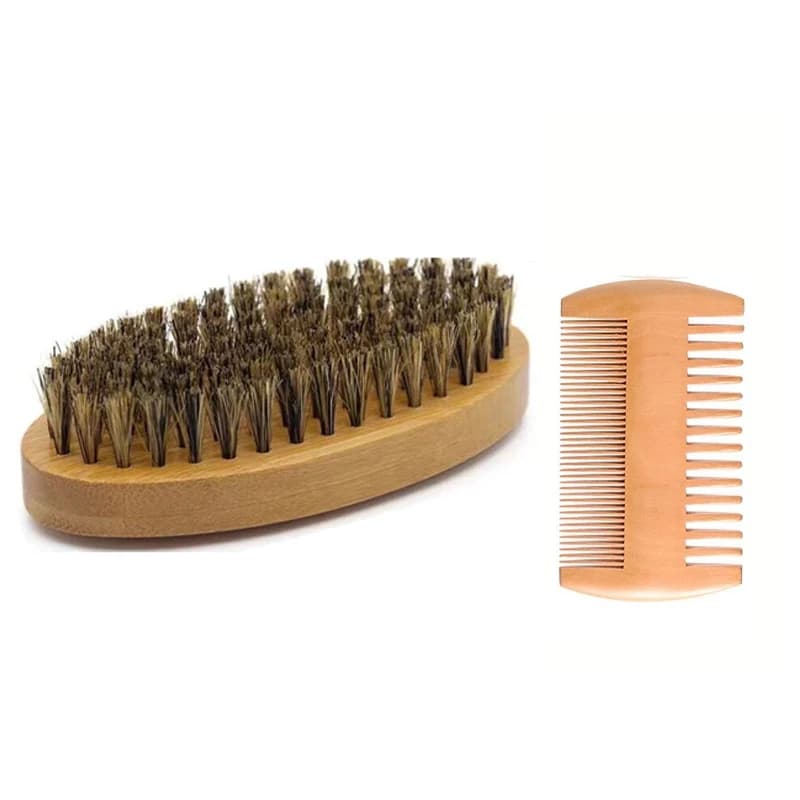boar bristle shaving brush set for men — image 7