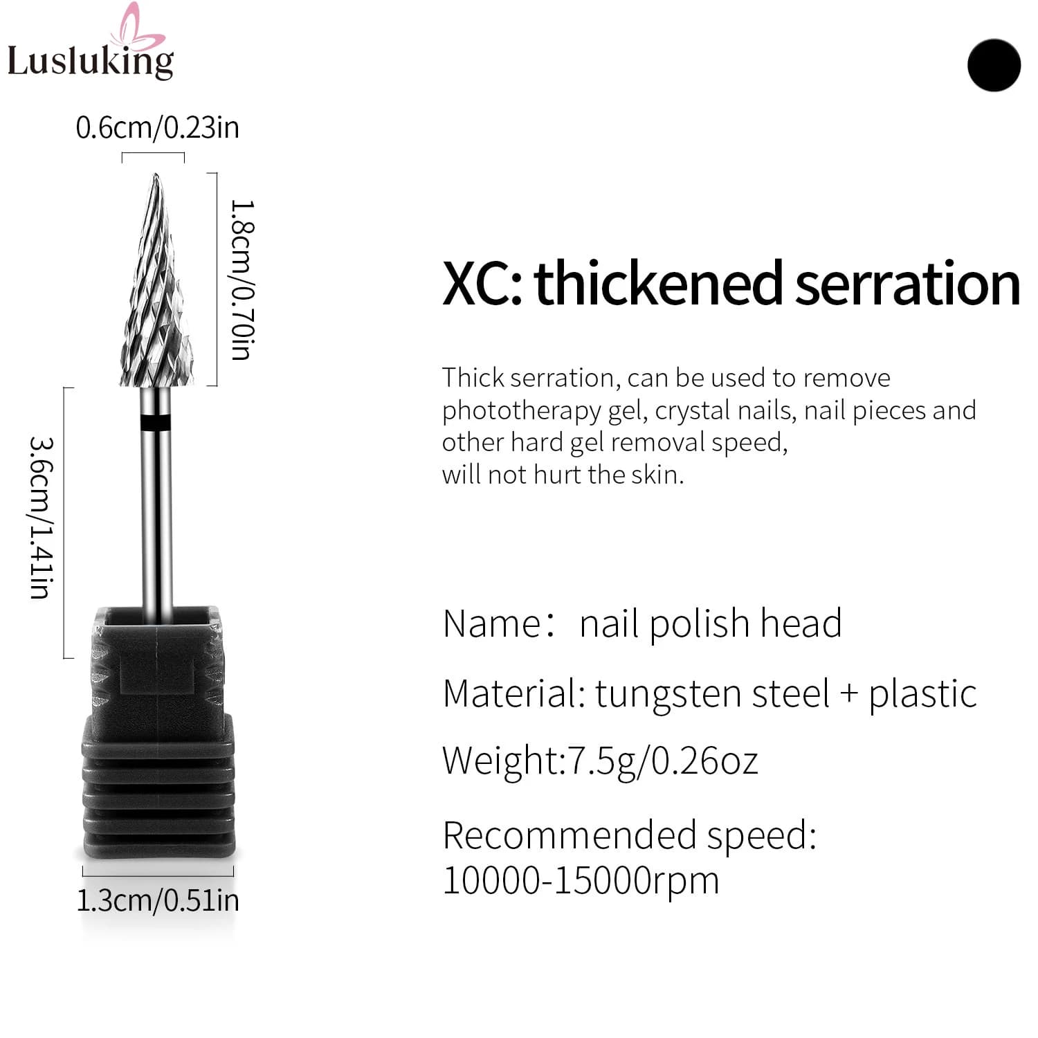 Tungsten carbide nail drill bits for electric manicure drill — image 7