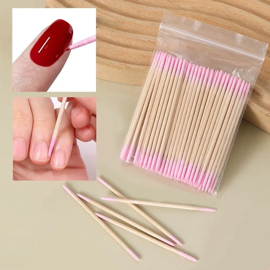 double-ended cotton swabs with fine tips — image 1