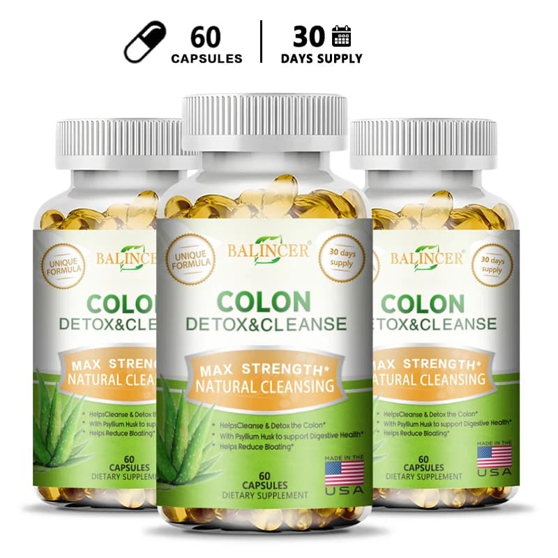 Balincer colon cleanse supplement bottle with capsules — image 7