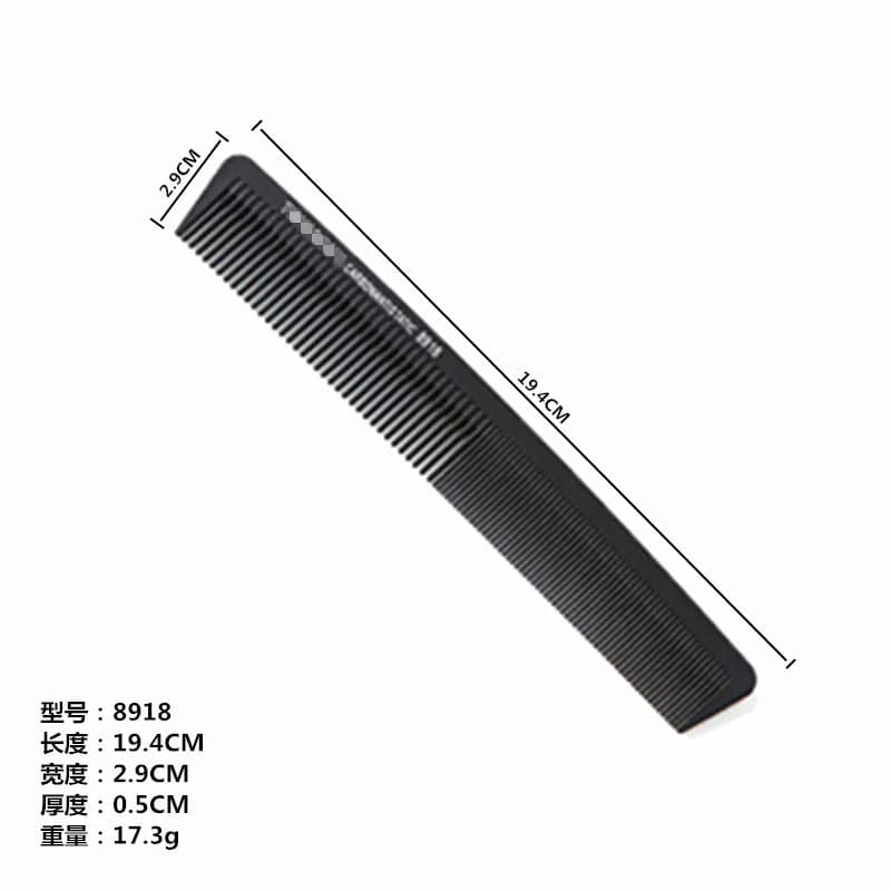 black ultra-thin flat hair comb — image 4