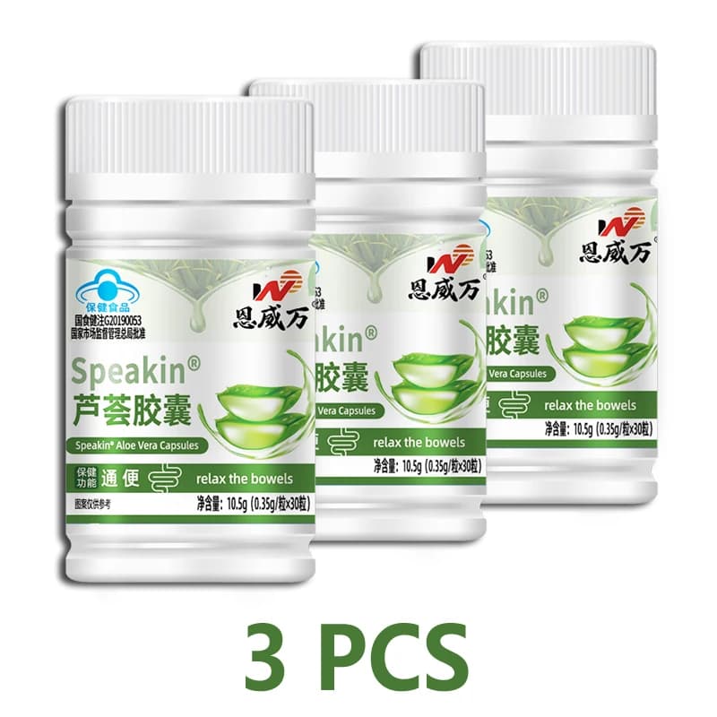 Aloe vera extract capsules in a bottle — image 8