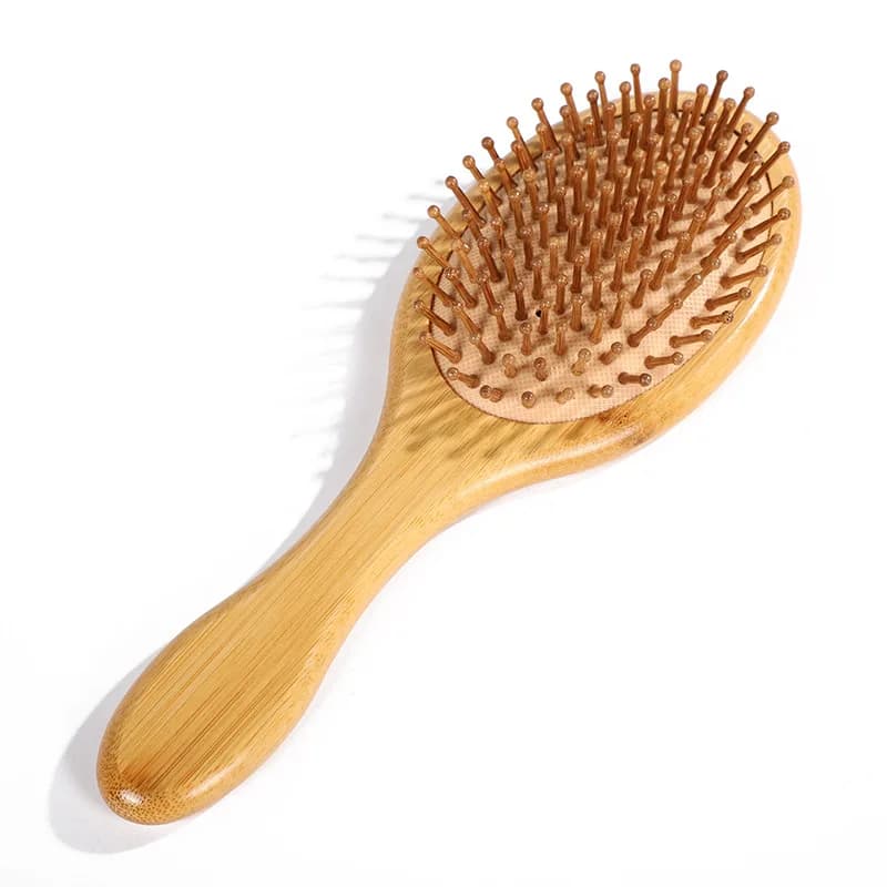 bamboo hair brush with air massage comb — image 5