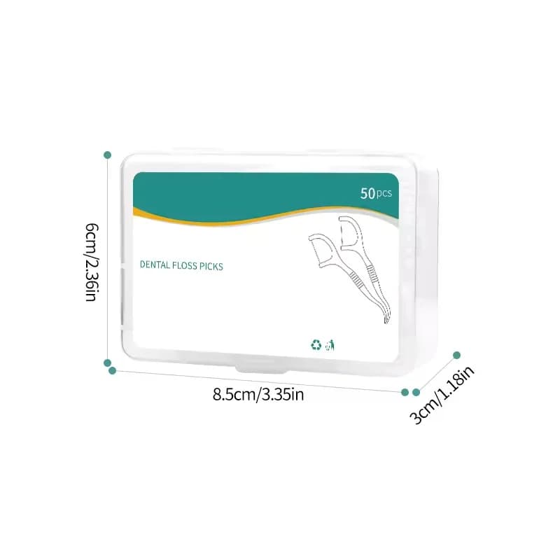 Disposable plastic dental floss sticks in a box — image 6