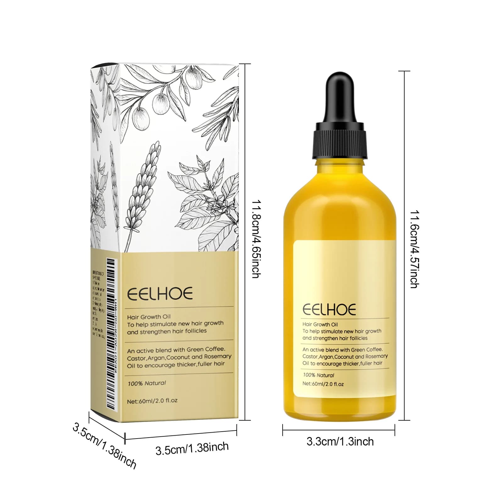 Veganic rosemary and lavender hair repair oil bottle — image 1