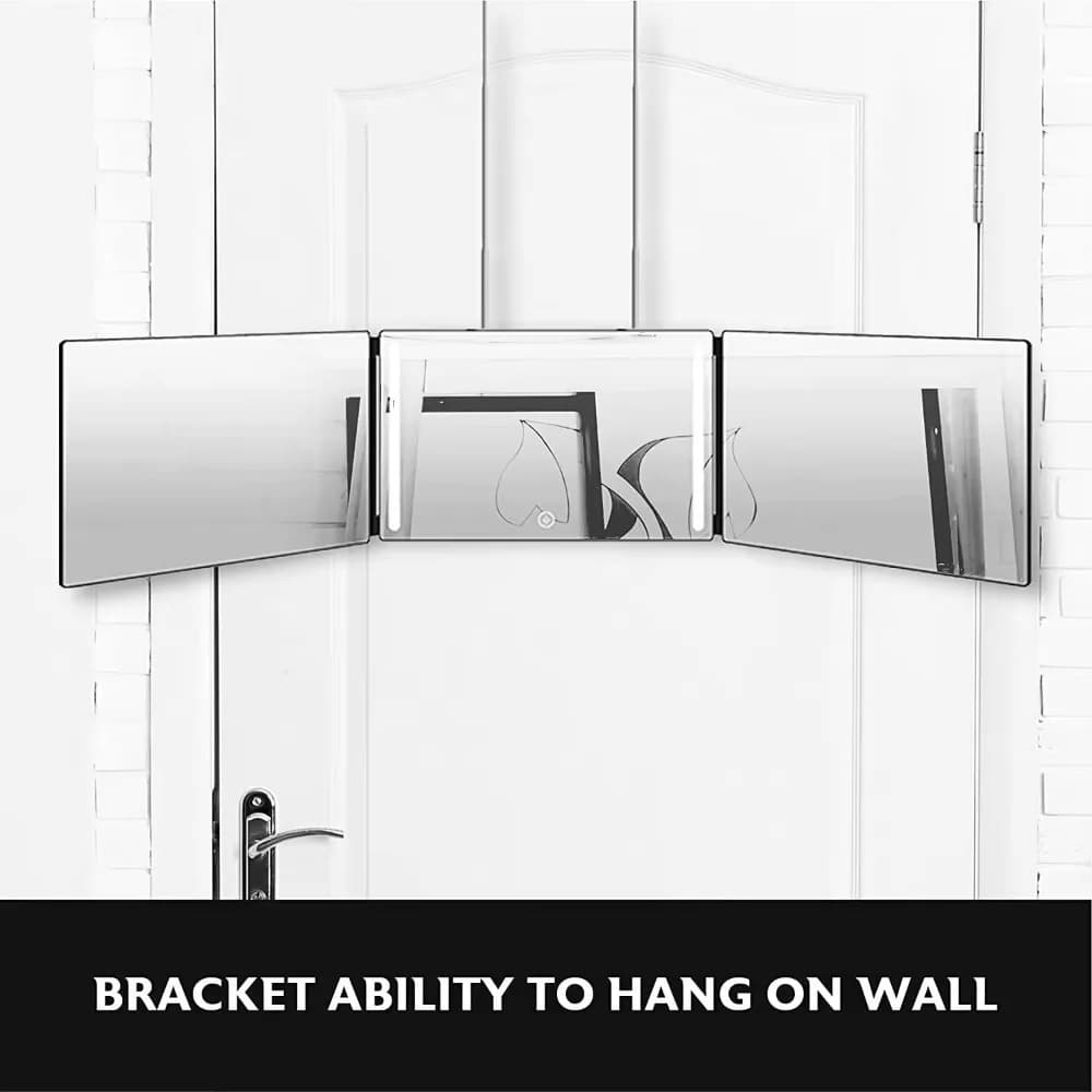 adjustable LED trifold haircut mirror — image 4