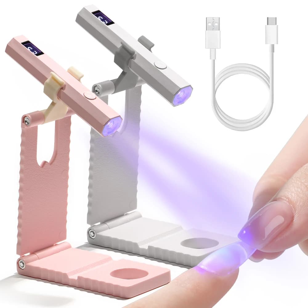 Cordless UV Nail Lamp with Stand and LCD Display