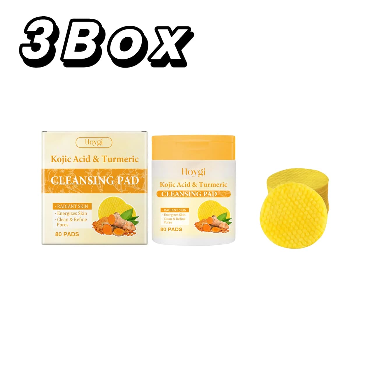 turmeric and kojic acid facial cleansing pad — image 8